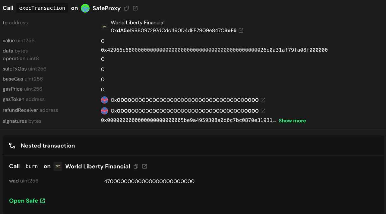 🔥 World Liberty Financial запускает механизм сжигания токенов WLFI на $10 млн